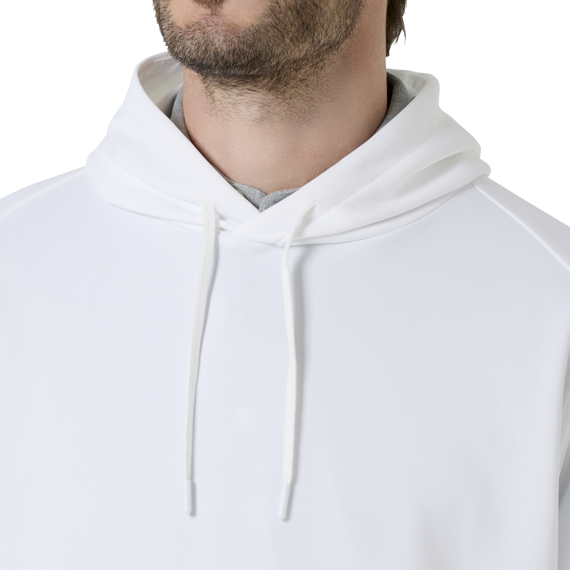 Essential Mens LtWt L/S ストレッチフーディープルオーバー