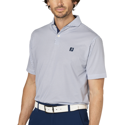 ダイヤ柄半袖ワイドカラーシャツ