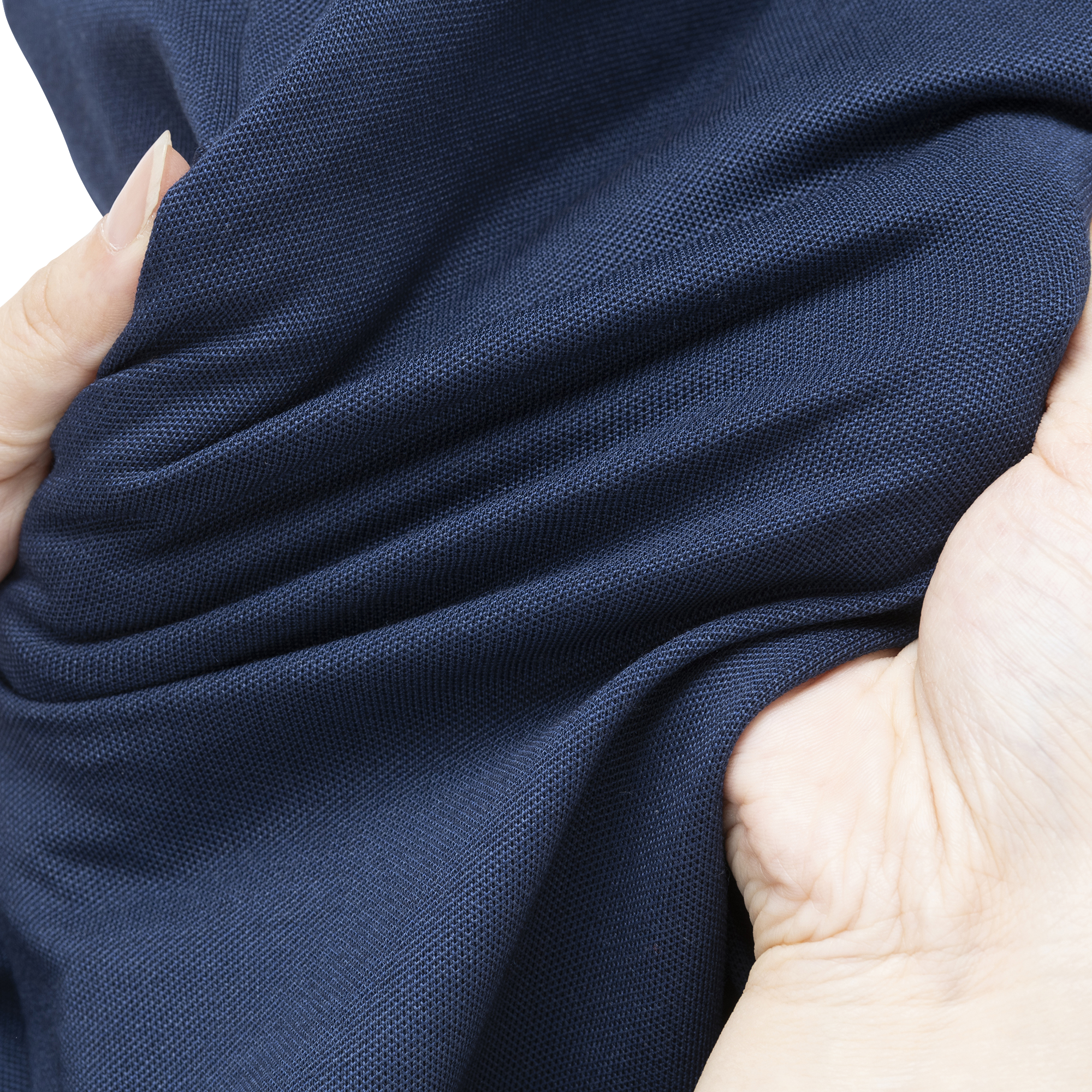 カラーブロック オープンプラケットストレッチ鹿の子半袖シャツ