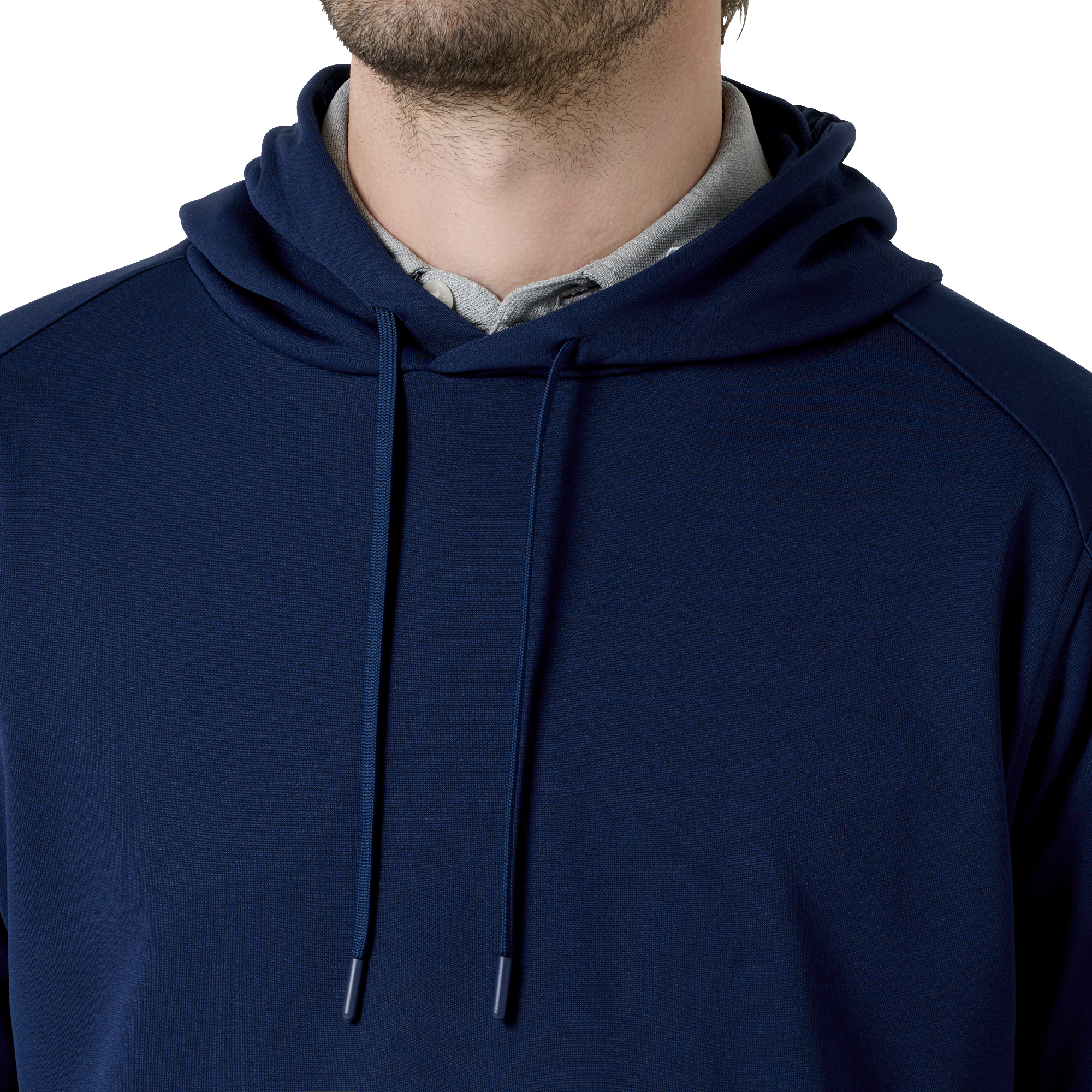 Essential Mens LtWt L/S ストレッチフーディープルオーバー