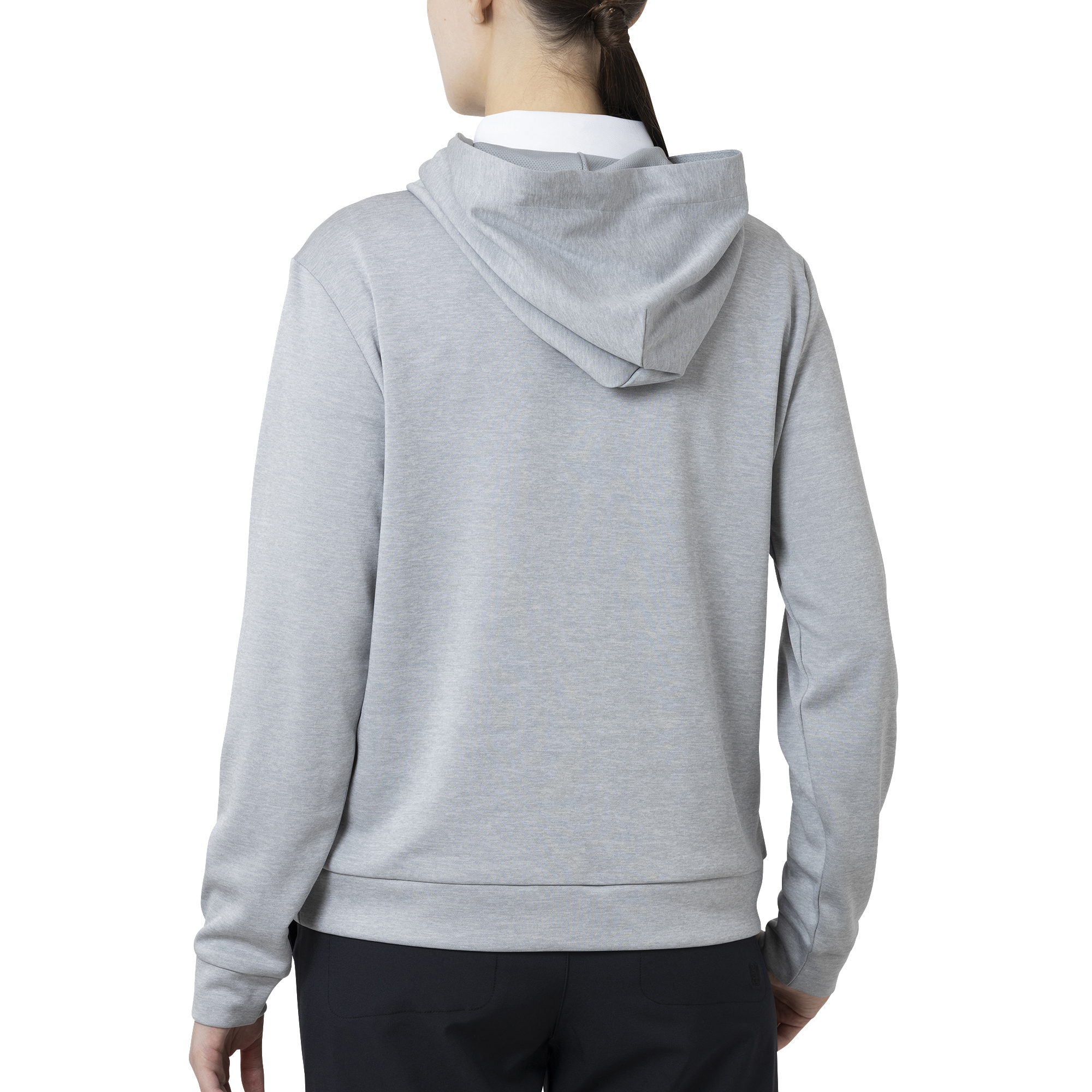 Essential Womens LtWt L/S ストレッチフーディープルオーバー