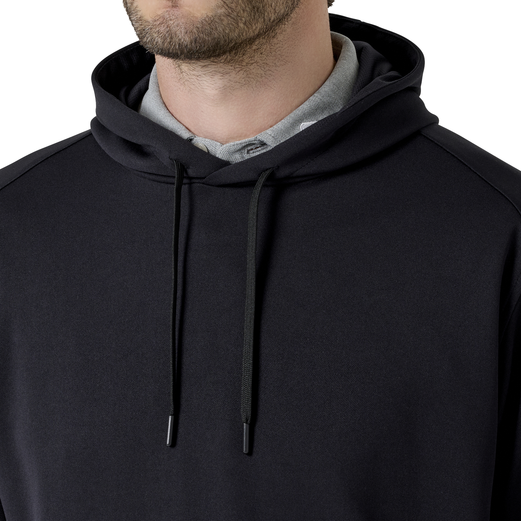 Essential Mens LtWt L/S ストレッチフーディープルオーバー