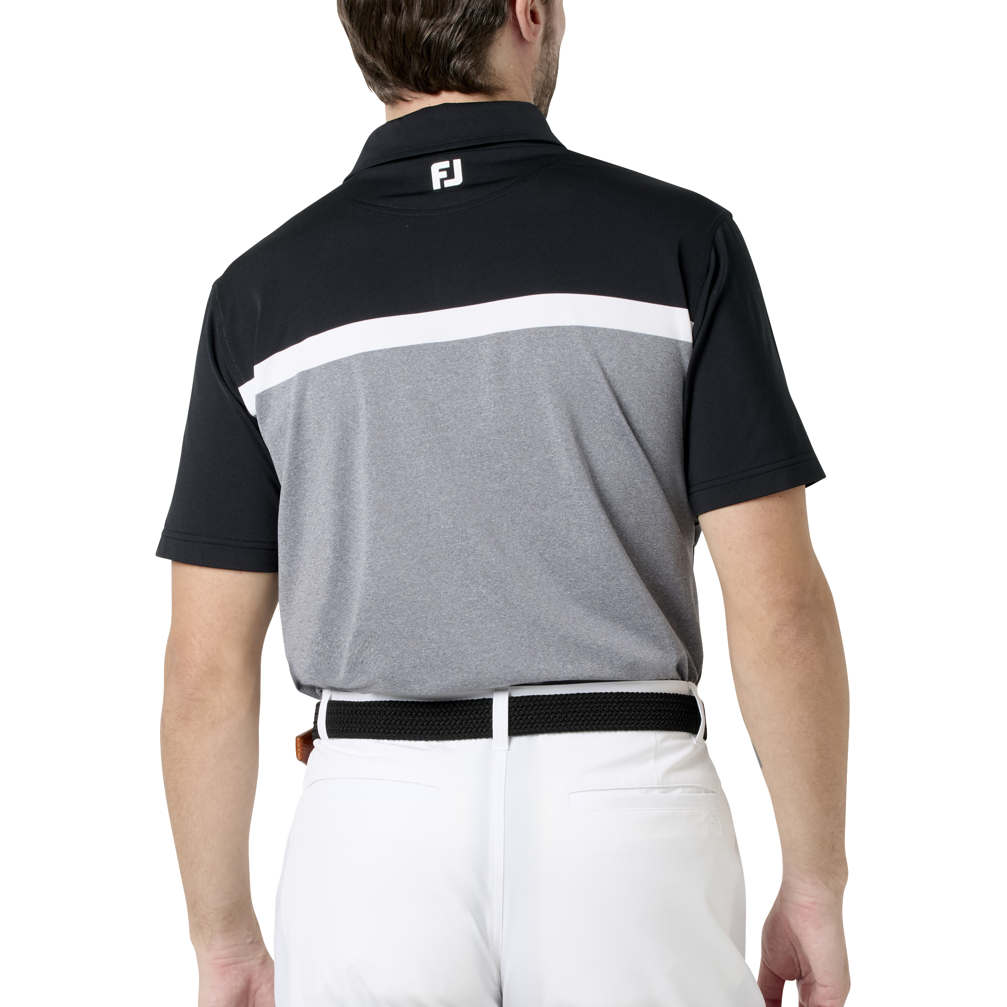 Essential M's カラーブロック ストレッチライル半袖シャツ