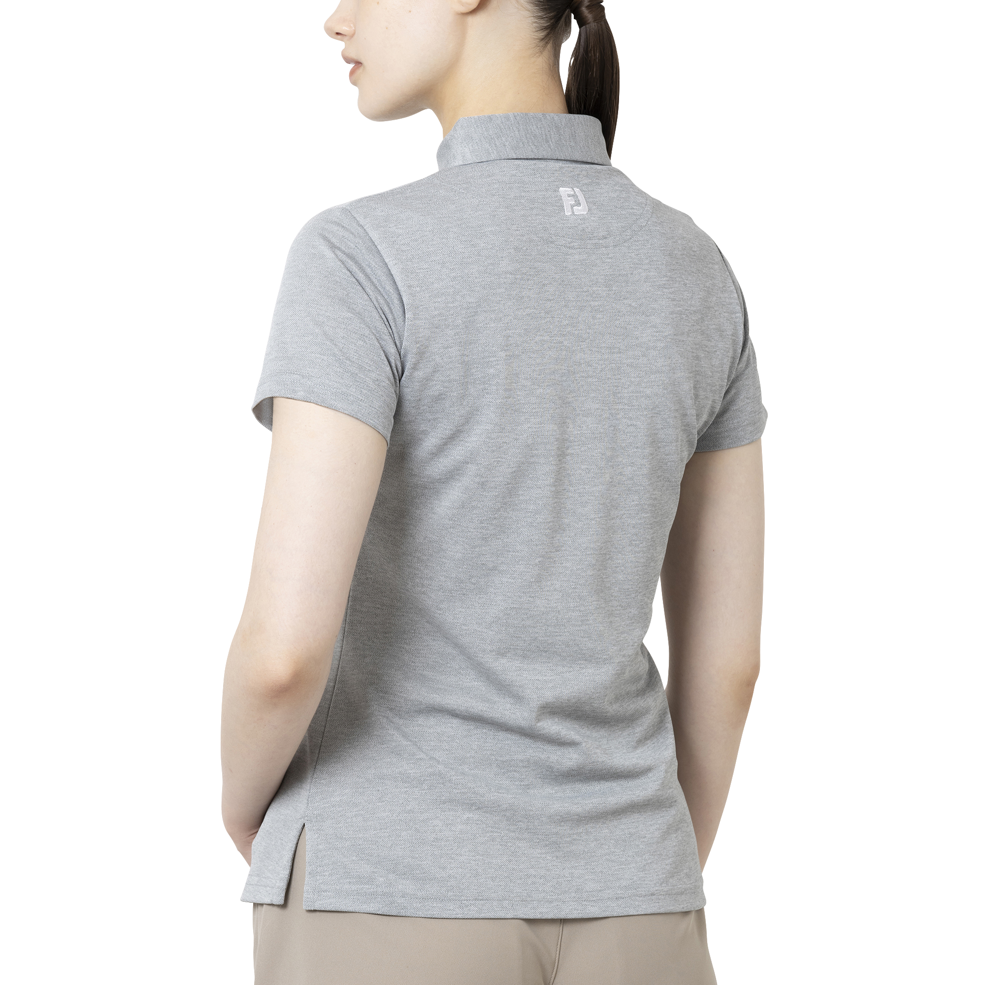 Essential Womens Solid ストレッチ鹿の子半袖シャツ