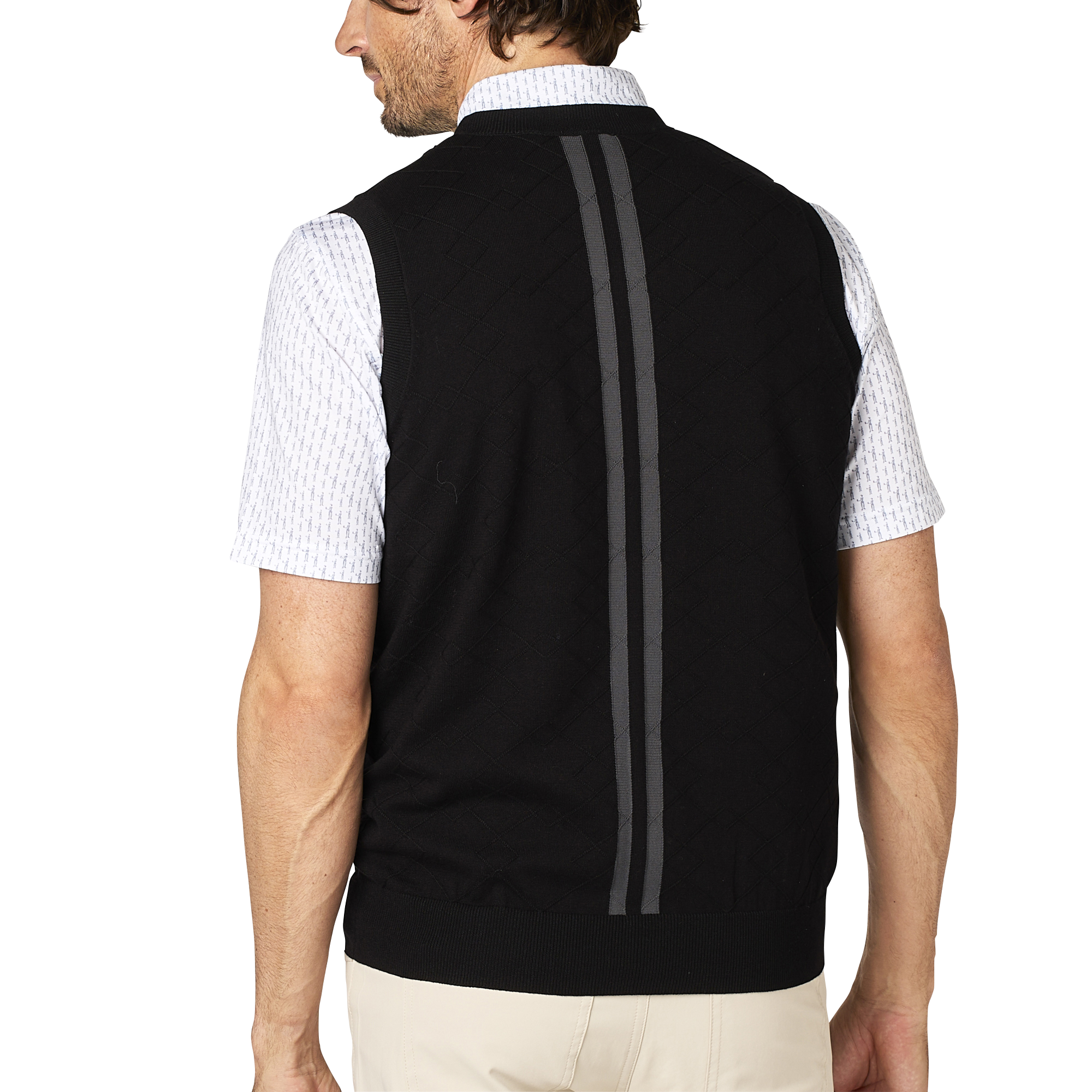 アーガイル柄Vネックセーターベスト