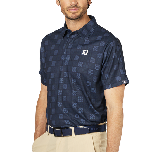 スクエアチェックスナップボタン半袖シャツ