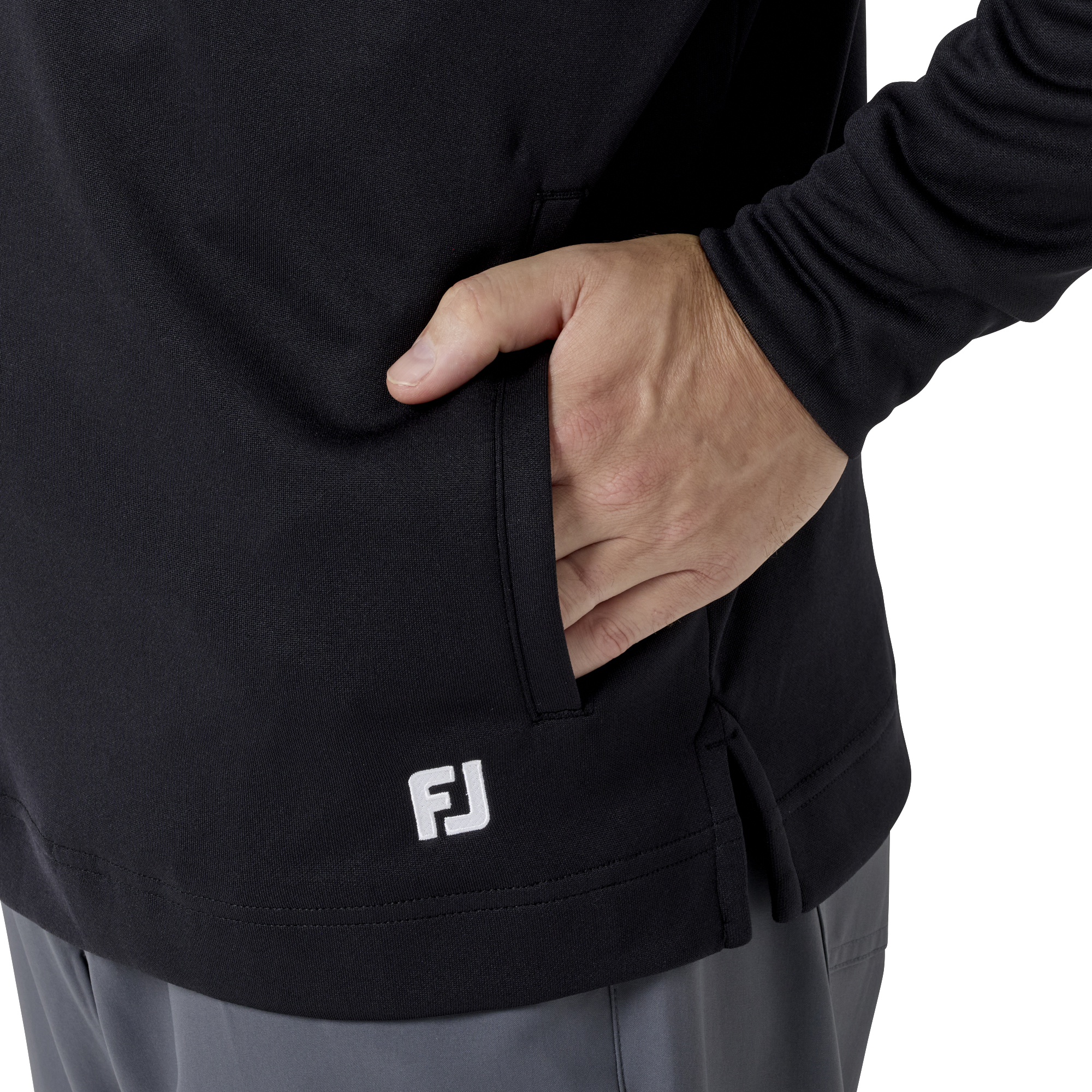 Essential Mens LtWt L/S ストレッチフーディープルオーバー