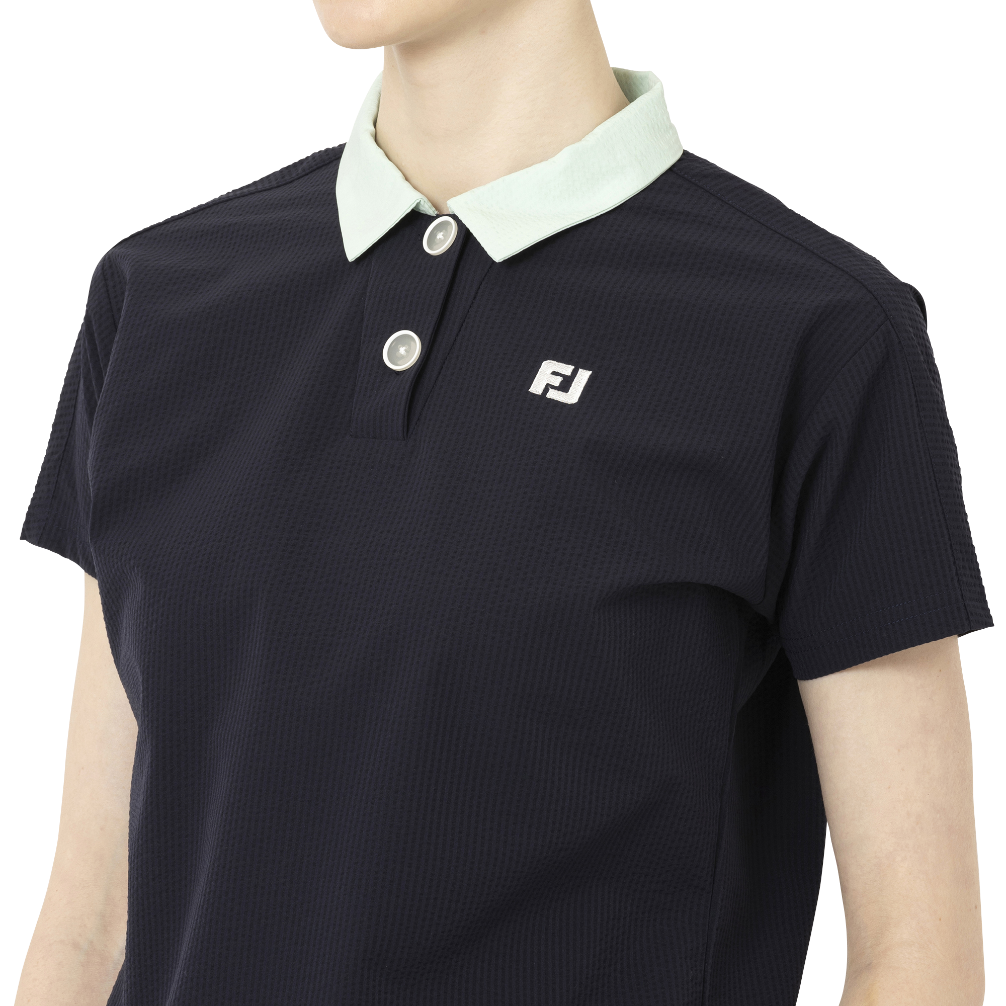 シアサッカー半袖シャツ