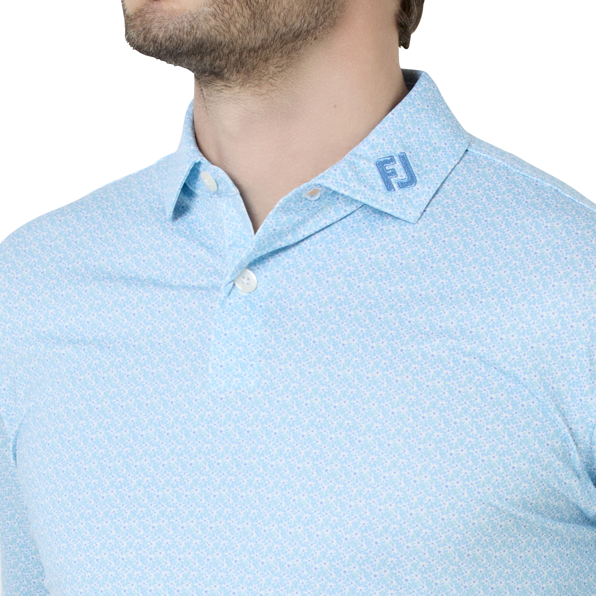 フローラルマーク ストレッチライル半袖シャツ