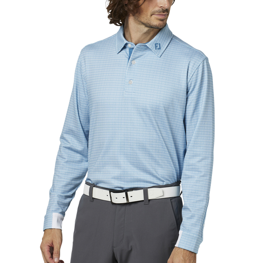 ティープリント裏起毛長袖シャツ