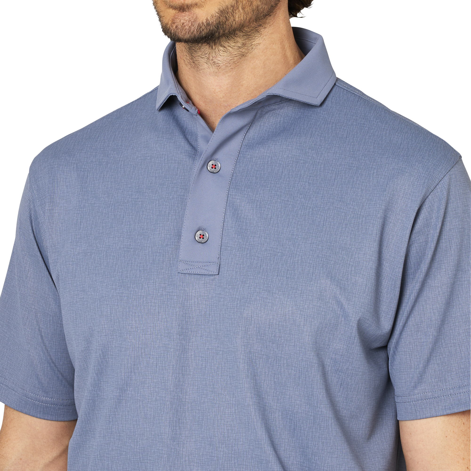 半袖ワイドカラー鹿の子シャツ