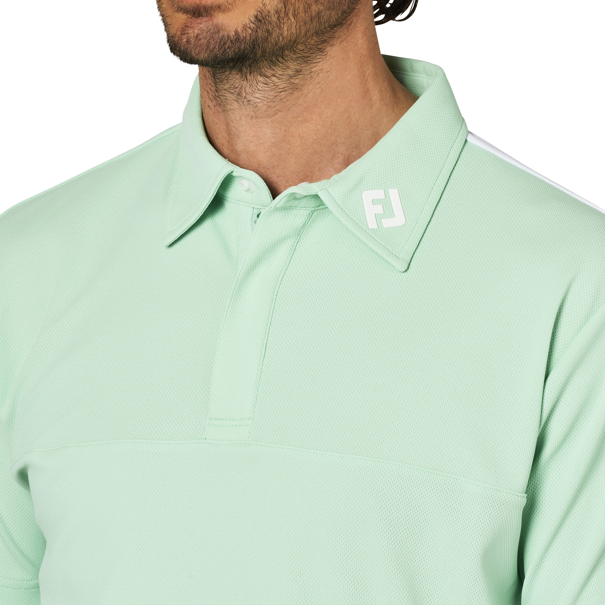 半袖ハーフジップシャツ