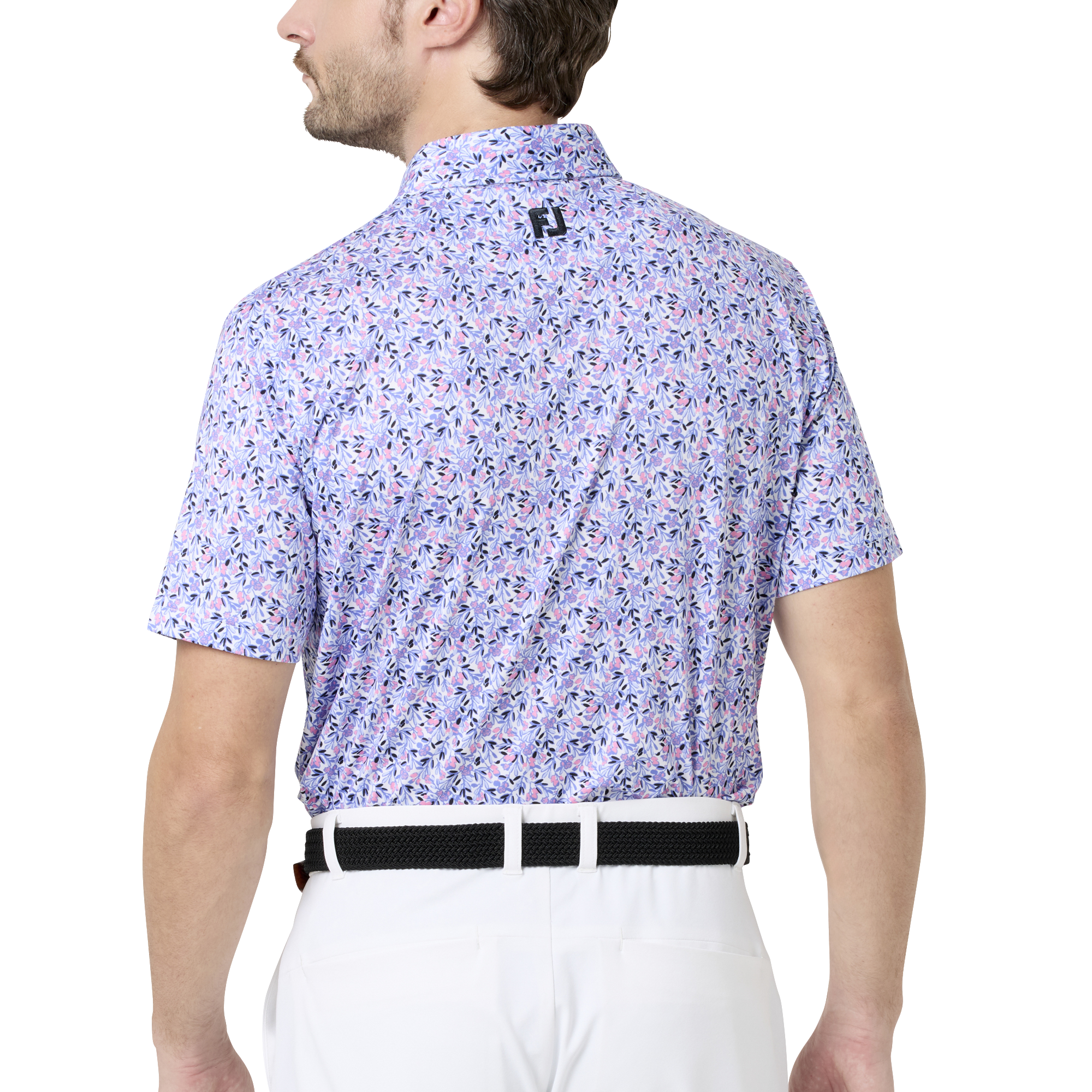 メドウプリント ストレッチライル半袖シャツ