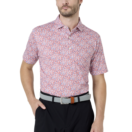 メドウプリント ストレッチライル半袖シャツ