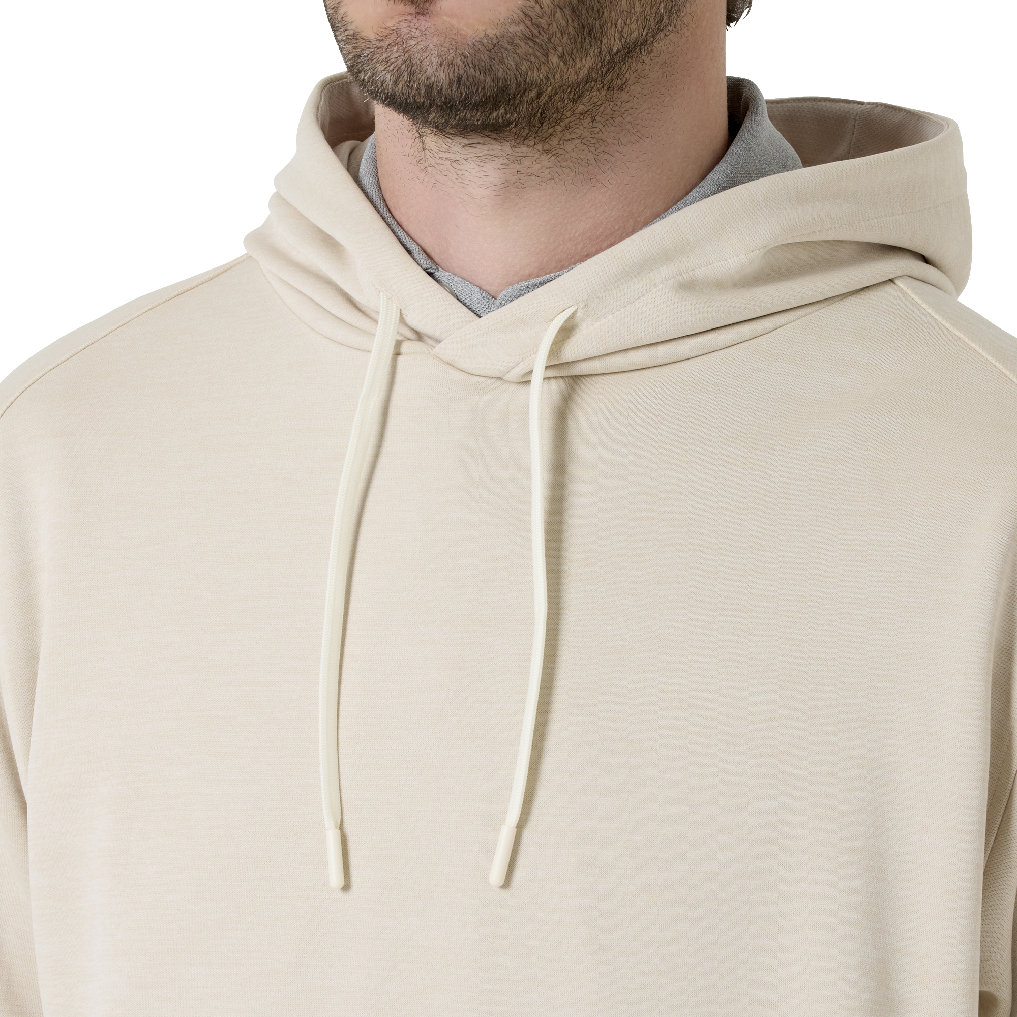 Essential Mens LtWt L/S ストレッチフーディープルオーバー